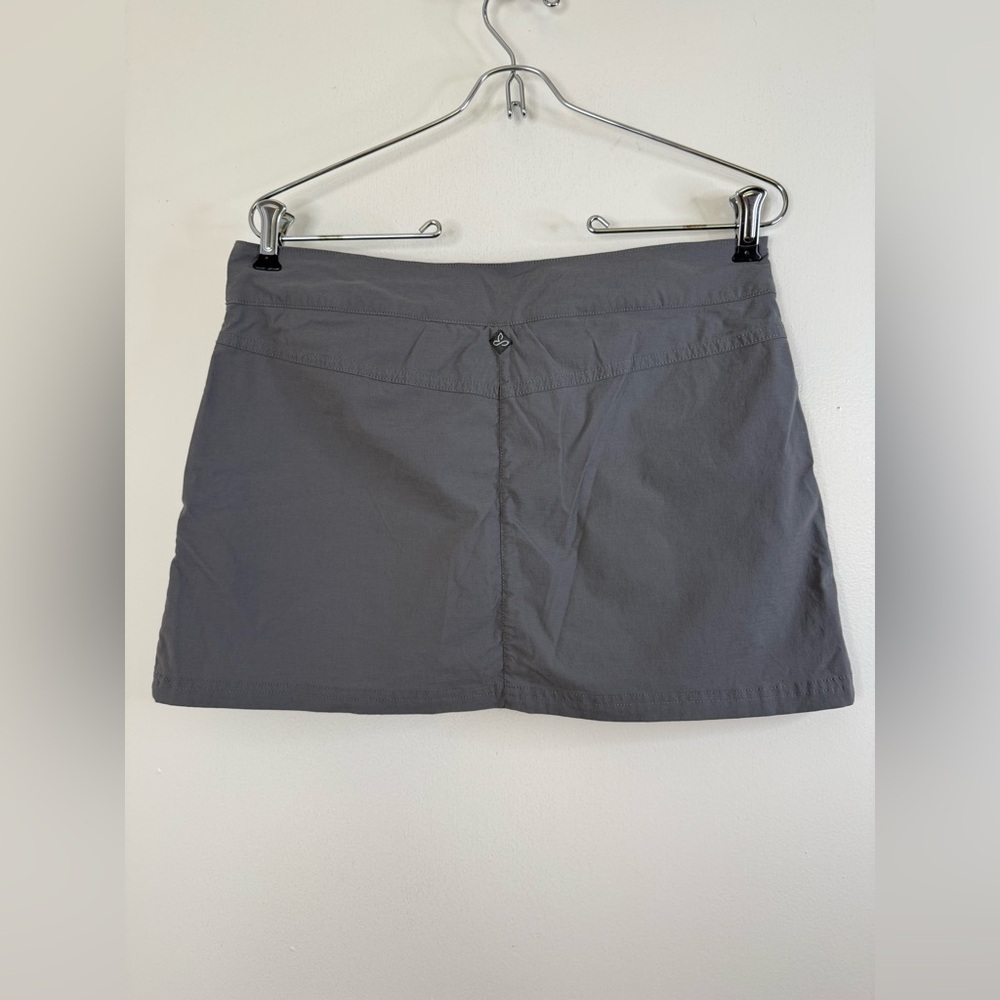 Prana Bliss Gray Drawstring Mini Skort S - image 4